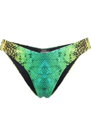 Noire Swimwear Bas de bikini Lulu à imprimé peau de serpent