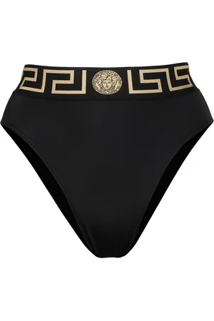 VERSACE Bas de bikini Greca Border à taille haute