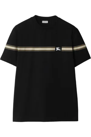 Burberry T-shirt en coton biologique à détails rayés