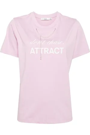 B+AB T-shirt à détails de perles artificielles