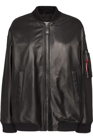 Dsquared2 Veste bomber en cuir à fermeture zippée