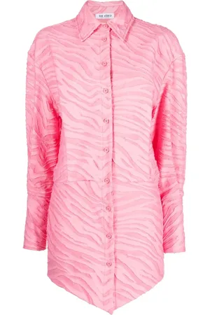 The Attico Robe-chemise Silvie à motif zébré