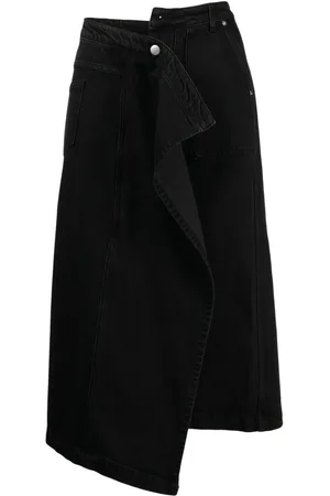 GOEN.J Jupe en jean à design asymétrique