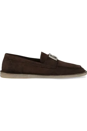 Dolce & Gabbana Mocassins en daim à plaque logo