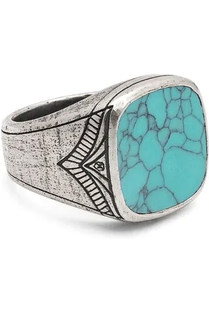Nialaya Chevalière Genuine Turquoise