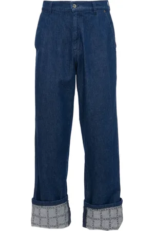 J.W.Anderson Jean ample à imprimé grille
