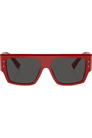 Dolce & Gabbana Lunettes de soleil rectangulaires à logo imprimé