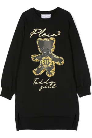 Philipp Plein Robe-pull en coton à imprimé graphique