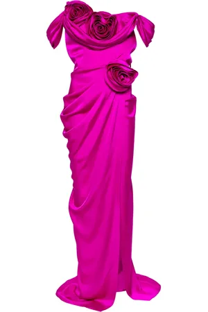 Ana Radu Robe longue à appliques fleurs