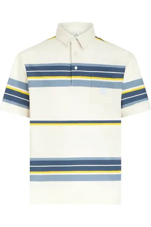 Etro Polo rayé à motif Pegaso brodé