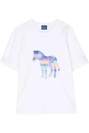 Paul Smith T-shirt en coton à imprimé zèbre