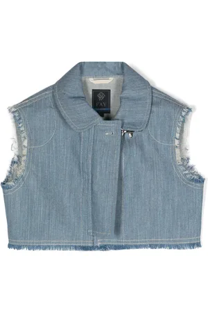 FAY Veste en jean à bords francs