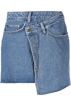 KSUBI Minijupe asymétrique en jean à logo