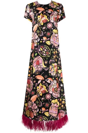 La DoubleJ Robe Swing longue à fleurs
