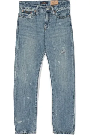 Ralph Lauren Jean droit à effet usé