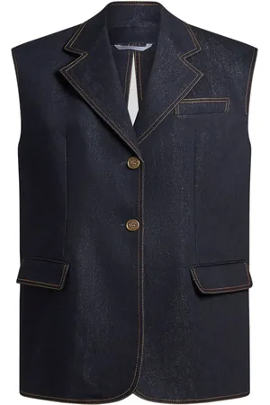 Etro Débardeur en jean à effet métallisé