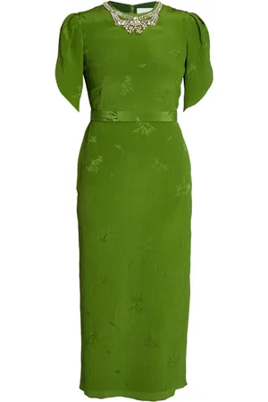 Erdem Robe mi-longue à manches bouffantes