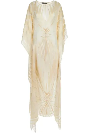 Roberto Cavalli Robe en satin à coupe longue