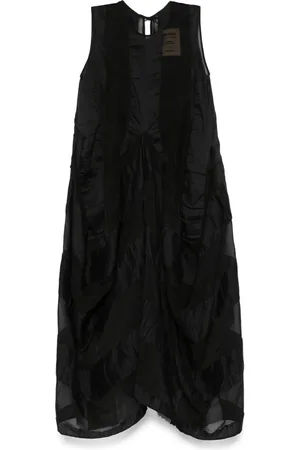 UMA WANG Robe mi-longue à coupe évasée