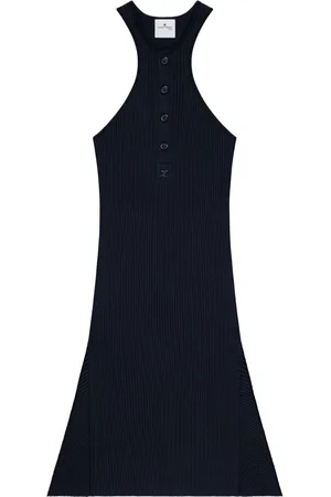Courrèges Robe en maille nervurée