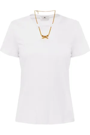 Elisabetta Franchi T-shirt à détail de collier