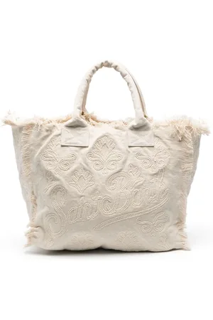 MC2 SAINT BARTH Sac de plage Vanity en coton à design brodé