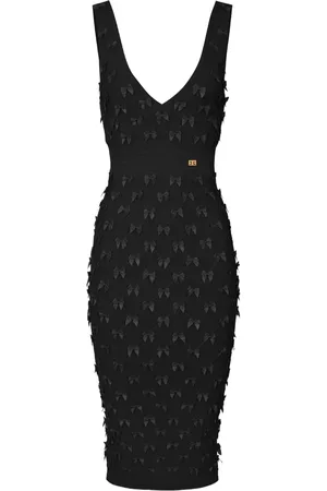 Elisabetta Franchi Robe mi-longue à détail de nœud
