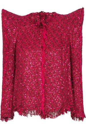 Balmain Veste en tweed à paillettes