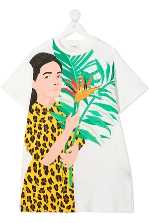 Fendi Robe à imprimé graphique
