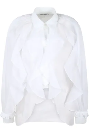 Alberta Ferretti Blouse à manches volantées