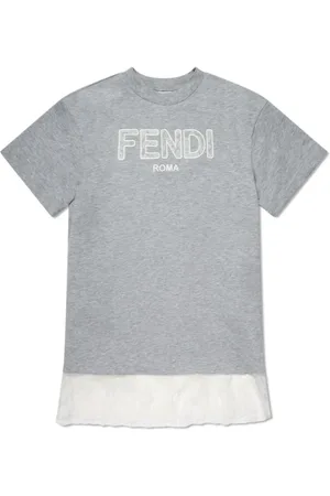 Fendi Robe à logo brodé