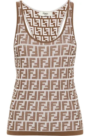 Fendi Haut en maille à motif FF en jacquard