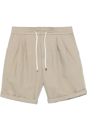 Brunello Cucinelli Short en coton à lien de resserrage
