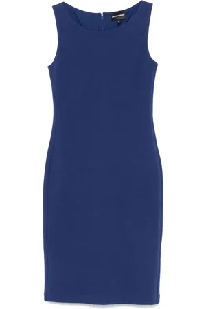 Emporio Armani Robe courte en maille nervurée