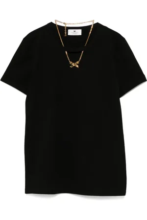 Elisabetta Franchi T-shirt à détail de collier