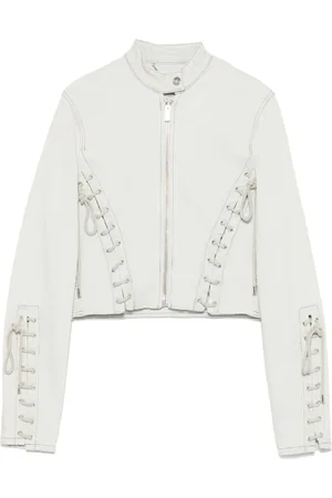 BLUMARINE Veste en jean à détails d’œillets