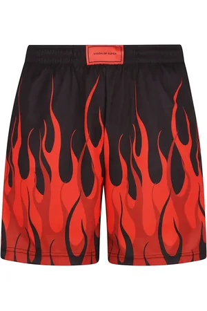 Vision Of Super Short à motif de flammes