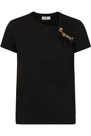 Elisabetta Franchi T-shirt à détail de broche