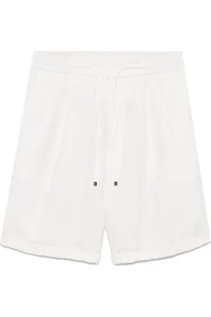 Brunello Cucinelli Short en coton à lien de resserrage