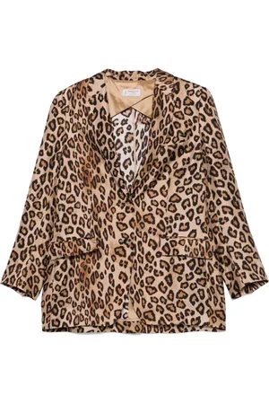 ALBERTO BIANI Blazer à imprimé léopard