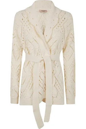 Twin-Set Cardigan en maille à taille ceinturée