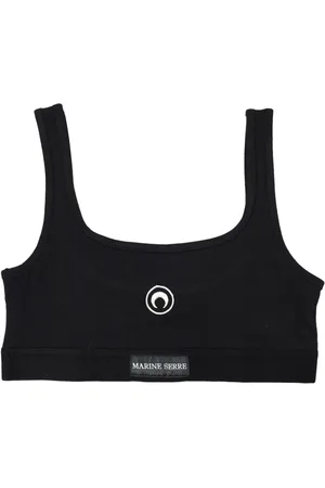 Marine Serre Soutien-gorge à motif croissant de lune brodé