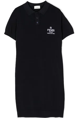Fendi Robe-polo à logo imprimé