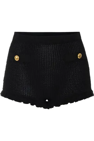 Elisabetta Franchi Short en maille à boutons décoratifs