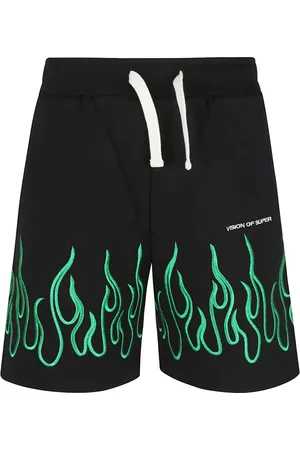Vision Of Super Short à motif de flammes