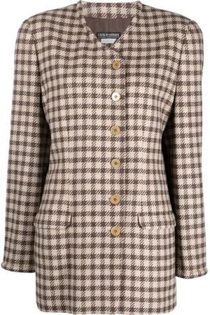 Giorgio Armani Blazer à motif pied-de-poule (années 1980)
