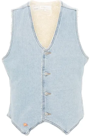 ERL Gilet en jean à logo brodé