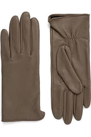 HUGO BOSS Gants en cuir à plaque logo