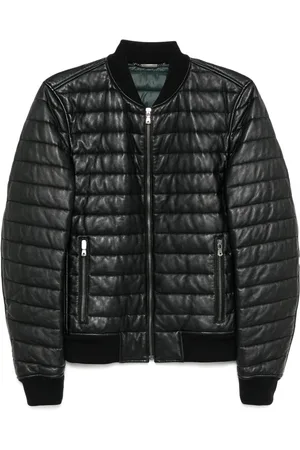 Dolce & Gabbana Veste bomber à design en cuir