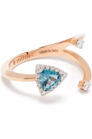 ANAPSARA Bague Micro en or 18ct ornée de topaze et de diamants